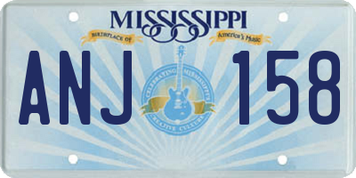 MS license plate ANJ158
