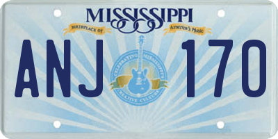 MS license plate ANJ170