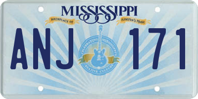 MS license plate ANJ171