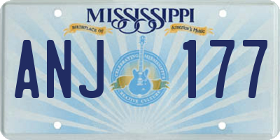 MS license plate ANJ177