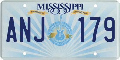 MS license plate ANJ179