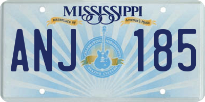 MS license plate ANJ185