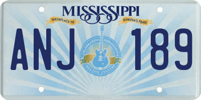 MS license plate ANJ189