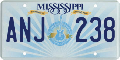MS license plate ANJ238