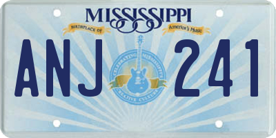 MS license plate ANJ241