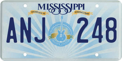 MS license plate ANJ248