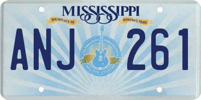 MS license plate ANJ261