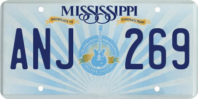 MS license plate ANJ269