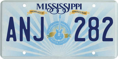 MS license plate ANJ282