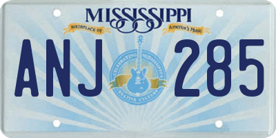 MS license plate ANJ285