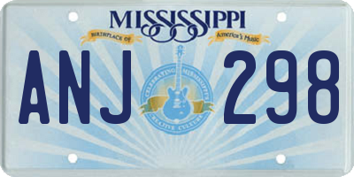 MS license plate ANJ298