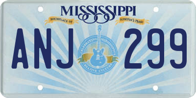 MS license plate ANJ299