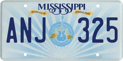 MS license plate ANJ325