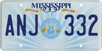 MS license plate ANJ332