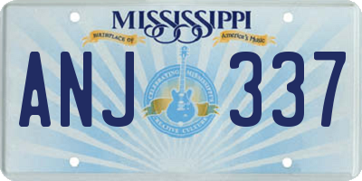 MS license plate ANJ337
