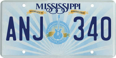 MS license plate ANJ340