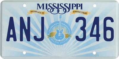 MS license plate ANJ346