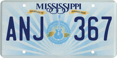 MS license plate ANJ367