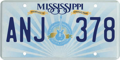 MS license plate ANJ378