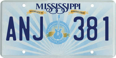 MS license plate ANJ381