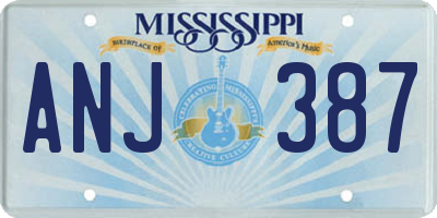 MS license plate ANJ387