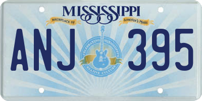 MS license plate ANJ395