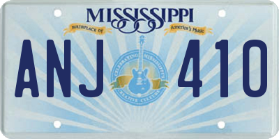 MS license plate ANJ410