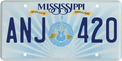 MS license plate ANJ420