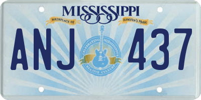 MS license plate ANJ437