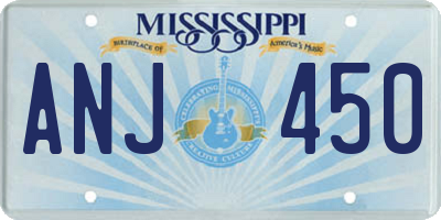 MS license plate ANJ450