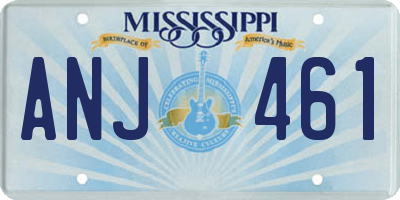 MS license plate ANJ461