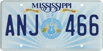 MS license plate ANJ466