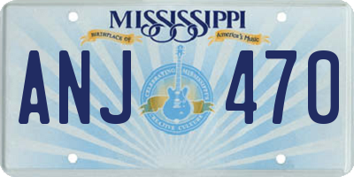 MS license plate ANJ470