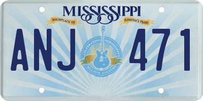 MS license plate ANJ471