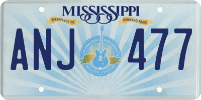 MS license plate ANJ477