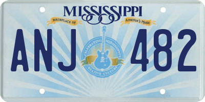 MS license plate ANJ482