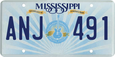 MS license plate ANJ491