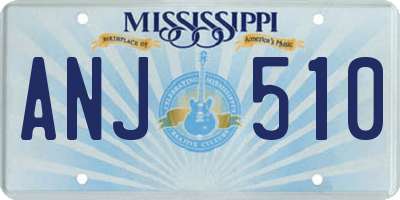 MS license plate ANJ510