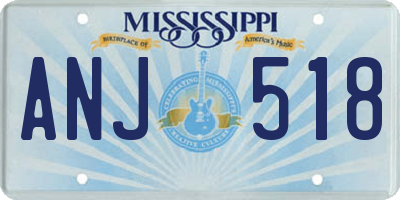 MS license plate ANJ518