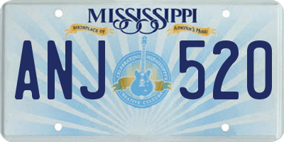 MS license plate ANJ520
