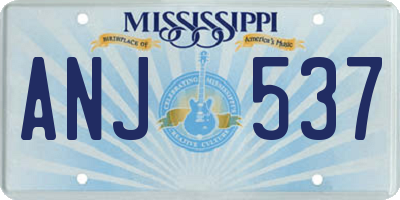 MS license plate ANJ537