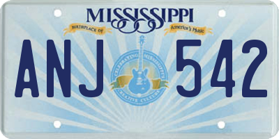 MS license plate ANJ542