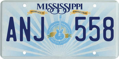 MS license plate ANJ558