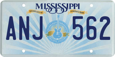MS license plate ANJ562
