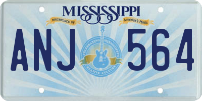 MS license plate ANJ564