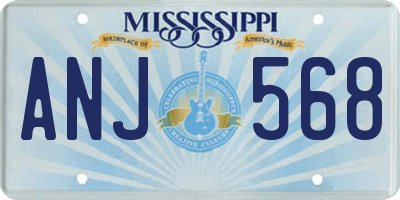 MS license plate ANJ568