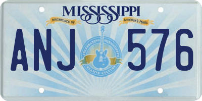 MS license plate ANJ576