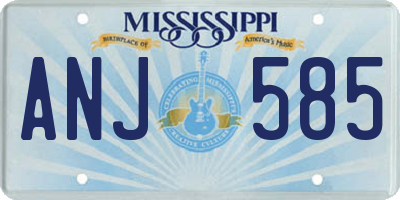 MS license plate ANJ585