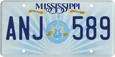 MS license plate ANJ589
