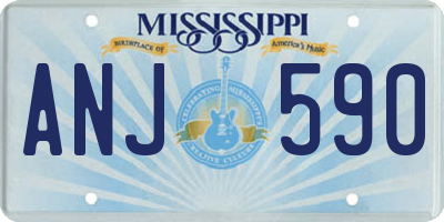 MS license plate ANJ590